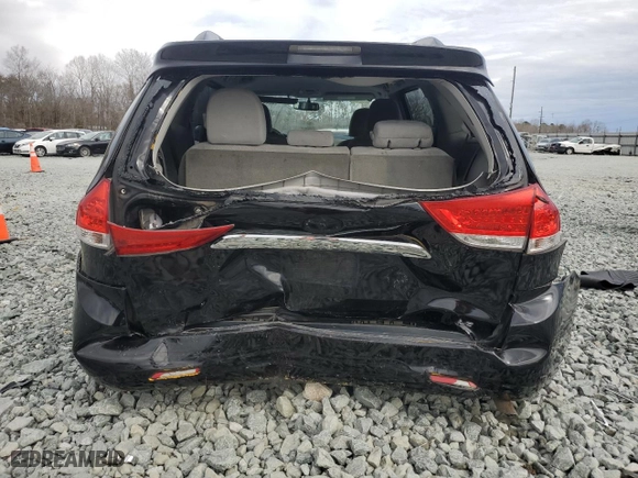 2011 Toyota Sienna LE AAS with VIN 5TDKK3DC9BS174402, listed as a Copart auction lot 48539375 with 266,941 mi miles and Salvage Title. Bid and sale history available at carsss.com. Image 6.