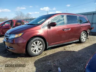 2016 Honda Odyssey SE with VIN 5FNRL5H37GB085490, listed as a Copart auction lot 50326635 with 54,773 mi miles and Salvage Title. Bid and sale history available at carsss.com. Image 1.