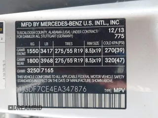 2014 Mercedes-Benz GL 450 z VIN 4JGDF7CE4EA347876, wystawiony jako IAAI lot #42386949 z przebiegiem 133 400 mil mil oraz . Historia ofert i sprzedaży dostępna na DreamBid. Obrazek 9.