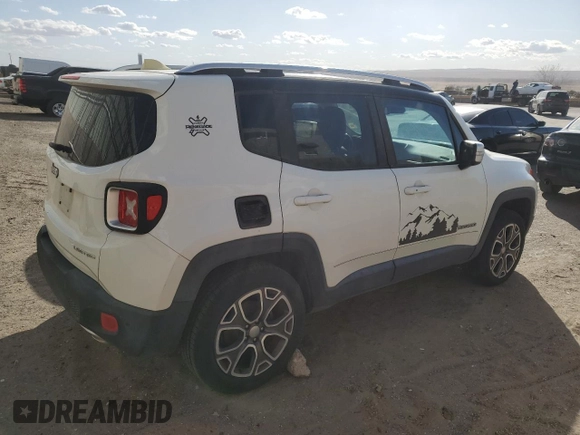 2015 Jeep Renegade Limited with VIN ZACCJBDT9FPC32321, listed as a Copart auction lot 47311705 with Not Provided miles and Clean Title. Bid and sale history available at DreamBid. Image 3.