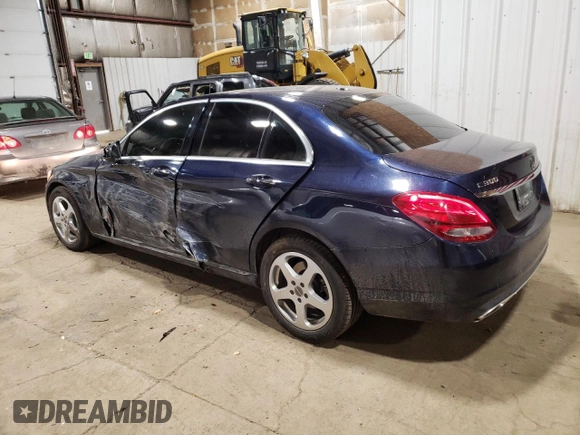 2018 Mercedes-Benz C 300 with VIN 55SWF4KB9JU259232, listed as a Copart auction lot 61559355 with 82,482 mi miles and Salvage title. Bid and sale history available at DreamBid. Image 2.