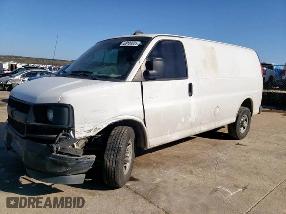2017 Chevrolet Express Cargo z VIN 1GCWGAFF4H1221811, wystawiony jako Copart lot #50189005 z przebiegiem 155 154 mil mil oraz Szkoda całkowita • Salvage title. Historia ofert i sprzedaży dostępna na DreamBid. Obrazek 1.