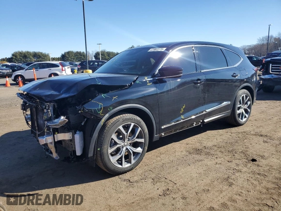 2023 Acura MDX w/Technology Package with VIN 5J8YE1H46PL019549, listed as a Copart auction lot 47982275 with 21,381 mi miles and Salvage Title. Bid and sale history available at carsss.com. Image 1.