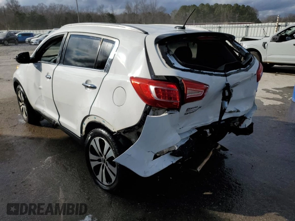 2013 Kia Sportage EX with VIN KNDPC3A21D7419995, listed as a Copart auction lot 44329055 with 139,181 mi miles and Salvage title. Bid and sale history available at DreamBid. Image 2.