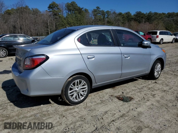 2023 Mitsubishi Mirage SE z VIN ML32FVFJ3PHF02927, wystawiony jako Copart lot #46159955 z przebiegiem 35 432 mil mil oraz Szkoda całkowita • Salvage title. Historia ofert i sprzedaży dostępna na DreamBid. Obrazek 3.