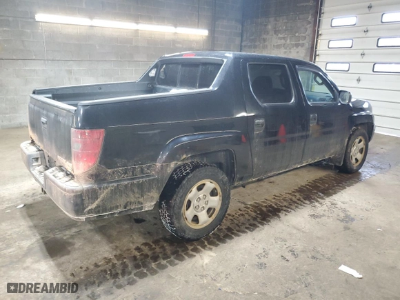 2009 Honda Ridgeline RT with VIN 5FPYK162X9B104173, listed as a Copart auction lot 43140925 with 164,071 mi miles and Salvage Title. Bid and sale history available at carsss.com. Image 3.