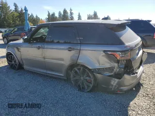 2020 Land Rover Range Rover Sport SVR with VIN SALWZ2RE0LA731657, listed as a Copart auction lot 74499814 with 28,663 mi miles and Salvage Title. Bid and sale history available at carsss.com. Image 2.