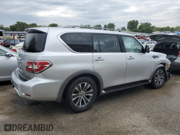 2018 Nissan Armada SV with VIN JN8AY2NC0J9558282, listed as a Copart auction lot 68261684 with 139,668 mi miles and Salvage Title. Bid and sale history available at carsss.com. Image 3.
