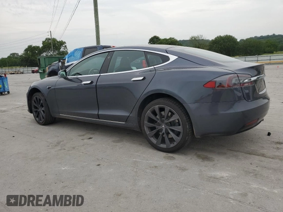 2020 Tesla Model S Long Range with VIN 5YJSA1E22LF351472, listed as a Copart auction lot 56195695 with 76,311 mi miles and Salvage title. Bid and sale history available at DreamBid. Image 2.