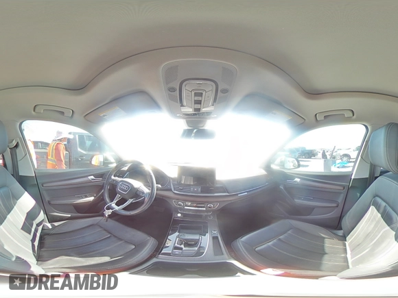 2021 Audi Q5 Premium Plus with VIN WA1BAAFY6M2004339, listed as a Copart auction lot 58202305 with 82,446 mi miles and Salvage title. Bid and sale history available at DreamBid. Image 14.