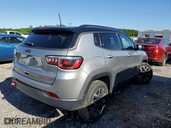 2020 Jeep Compass Trailhawk with VIN 3C4NJDDB6LT195910, listed as a Copart auction lot 55456015 with 122,138 mi miles and Salvage title. Bid and sale history available at DreamBid. Image 3.
