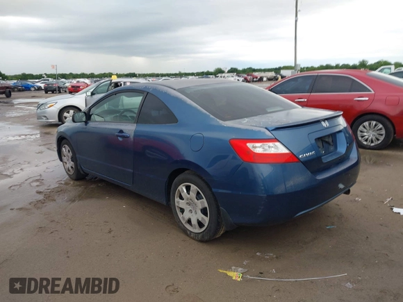 2008 Honda Civic Cpe LX with VIN 2HGFG11638H507966, listed as a IAAI auction lot 42180856 with 168,172 mi miles. Bid and sale history available at carsss.com. Image 3.