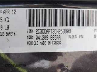 2012 Chrysler 300 C Luxury Series with VIN 2C3CCAPT3CH253909, listed as a IAAI auction lot 41990734 with 95,881 mi miles and . Bid and sale history available at carsss.com. Image 9.