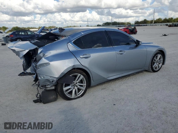 2022 Lexus IS with VIN JTHAA1D25N5120551, listed as a Copart auction lot 88693305 with 30,702 mi miles and Non Repairable. Bid and sale history available at carsss.com. Image 3.