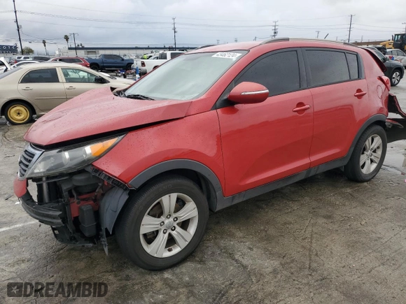 2012 Kia Sportage LX with VIN KNDPB3A22C7306283, listed as a Copart auction lot 43462124 with 166,886 mi miles and Salvage Title. Bid and sale history available at carsss.com. Image 1.