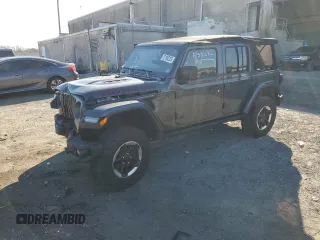 2020 Jeep Wrangler Unlimited Rubicon with VIN 1C4HJXFN5LW136492, listed as a Copart auction lot 75196223 with 32,272 mi miles and Salvage Title. Bid and sale history available at carsss.com. Image 1.