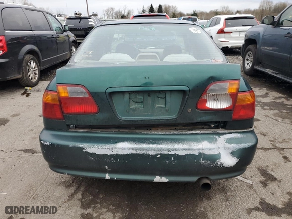 1999 Honda Civic VP with VIN 2HGEJ6612XH519340, listed as a Copart auction lot 45510895 with 192,955 mi miles and Salvage Title. Bid and sale history available at carsss.com. Image 6.