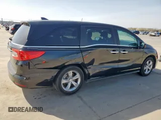 2018 Honda Odyssey EX-L with VIN 5FNRL6H76JB054750, listed as a Copart auction lot 49651795 with 55,451 mi miles and Salvage Title. Bid and sale history available at carsss.com. Image 3.