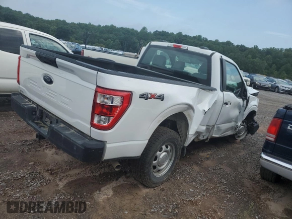 2022 Ford F-150 XL with VIN 1FTMF1EB1NKD82924, listed as a Copart auction lot 62689774 with 46,183 mi miles and Salvage title. Bid and sale history available at DreamBid. Image 3.
