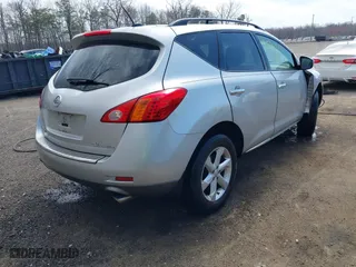 2009 Nissan Murano SL with VIN JN8AZ18W69W210951, listed as a IAAI auction lot 41834652 with 137,389 mi miles. Bid and sale history available at carsss.com. Image 4.