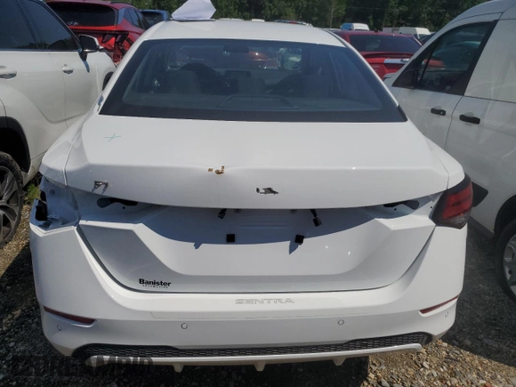 2025 Nissan Sentra S with VIN 3N1AB8BV8SY288089, listed as a Copart auction lot 52110395 with 242 mi miles and Salvage Title. Bid and sale history available at DreamBid. Image 6.