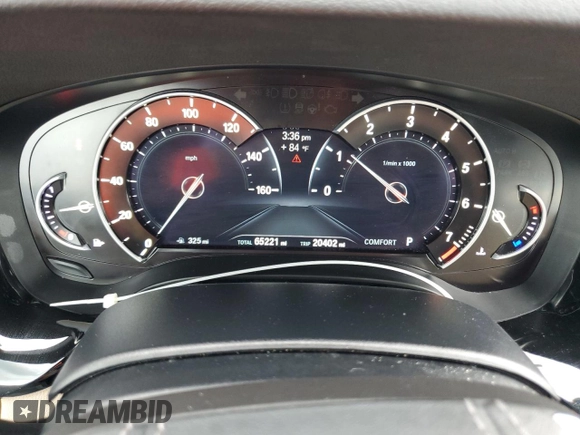 2017 BMW 5 Series 530i with VIN WBAJA5C37HG897385, listed as a Copart auction lot 57414135 with 65,221 mi miles and Salvage title. Bid and sale history available at DreamBid. Image 9.