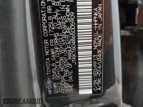 2006 Scion xA z VIN JTKKT604865005909, wystawiony jako Copart lot #56465415 z przebiegiem 137 601 mil mil oraz Czysty tytuł • Clean title. Historia ofert i sprzedaży dostępna na DreamBid. Obrazek 12.