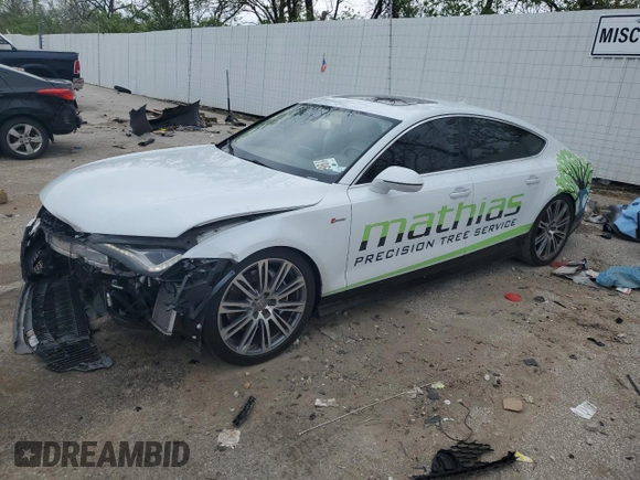 2014 Audi A7 Prestige with VIN WAU2GAFC2EN139596, listed as a Copart auction lot 51679715 with 115,355 mi miles and Salvage title. Bid and sale history available at DreamBid. Image 1.
