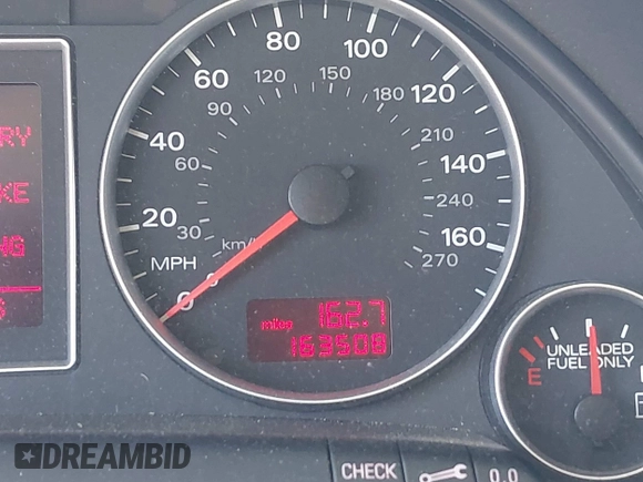 2007 Audi A4 with VIN WAUAH78EX7A114708, listed as a IAAI auction lot 41981163 with 163,508 mi miles and . Bid and sale history available at DreamBid. Image 15.