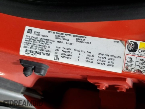 2008 Hummer H3 SUV with VIN 5GTEN13E488114190, listed as a Copart auction lot 73698974 with 158,239 mi miles and Clean Title. Bid and sale history available at carsss.com. Image 12.