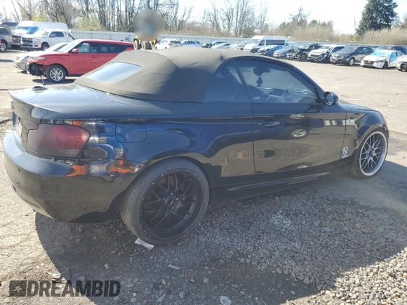 2008 BMW 1 Series 135i with VIN WBAUN93548VK39755, listed as a Copart auction lot 50836015 with Not Provided miles and Clean Title. Bid and sale history available at carsss.com. Image 3.