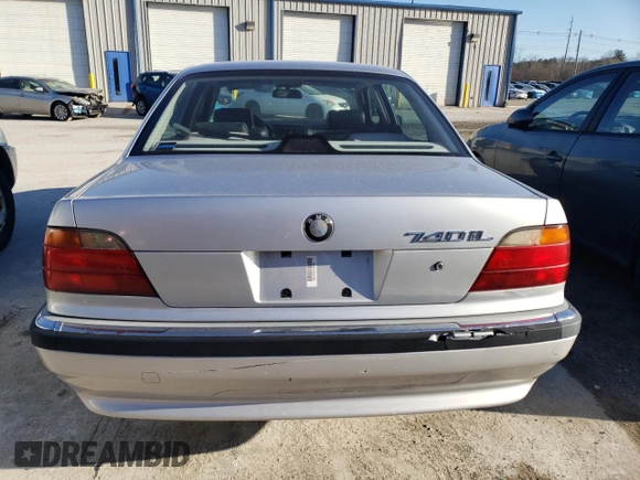 1997 BMW 7 Series 740il with VIN WBAGJ8320VDM04596, listed as a Copart auction lot 46177945 with 0 mi miles and Clean Title. Bid and sale history available at carsss.com. Image 6.