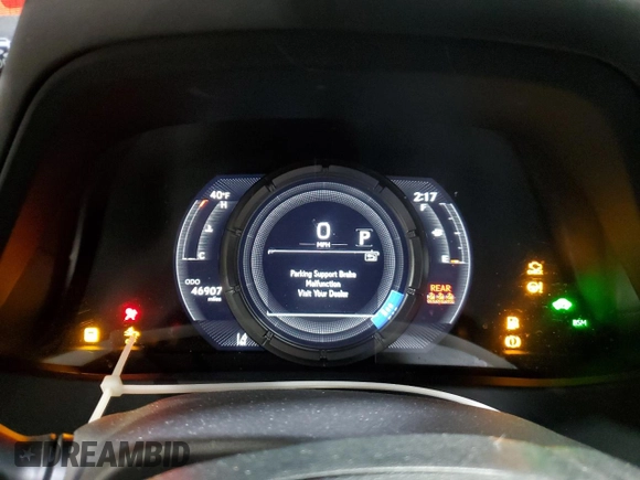 2021 Lexus UX with VIN JTHR9JBH8M2040485, listed as a Copart auction lot 86691384 with 46,907 mi miles and Salvage Title. Bid and sale history available at carsss.com. Image 9.