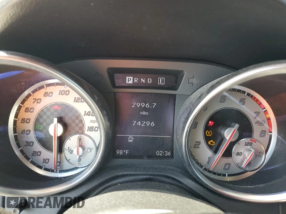 2013 Mercedes-Benz SLK 250 with VIN WDDPK4HA1DF055417, listed as a Copart auction lot 62498335 with 74,296 mi miles and Salvage title. Bid and sale history available at DreamBid. Image 9.