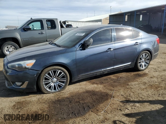 2014 Kia Cadenza Premium with VIN KNALN4D7XE5145311, listed as a Copart auction lot 48396535 with 193,301 mi miles and Salvage Title. Bid and sale history available at carsss.com. Image 1.
