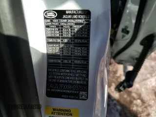 2024 Land Rover Range Rover Evoque Dynamic SE z VIN SALZL2FXXRH237505, wystawiony jako Copart lot #46254085 z przebiegiem 8 966 mil mil oraz Szkoda całkowita • Salvage title. Historia ofert i sprzedaży dostępna na DreamBid. Obrazek 12.