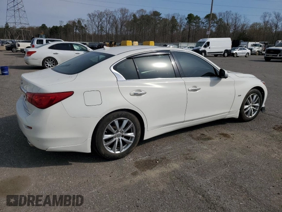 2014 Infiniti Q50 Sport with VIN JN1BV7AP6EM684974, listed as a Copart auction lot 52810125 with 95,607 mi miles and Clean Title. Bid and sale history available at DreamBid. Image 3.