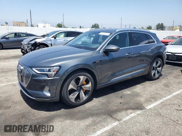 2019 Audi e-tron Prestige with VIN WA1VAAGE9KB008321, listed as a Copart auction lot 60162655 with 36,301 mi miles and Salvage title. Bid and sale history available at DreamBid. Image 1.