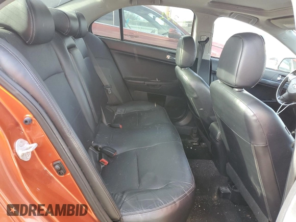 2011 Mitsubishi Lancer GTS with VIN JA32U8FW6BU011215, listed as a Copart auction lot 86357004 with 128,577 mi miles and Salvage Title. Bid and sale history available at carsss.com. Image 10.