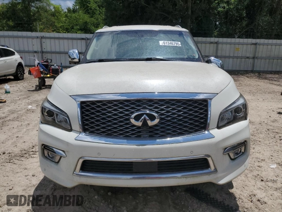 2016 Infiniti QX80 with VIN JN8AZ2NC0G9400613, listed as a Copart auction lot 61346795 with 129,753 mi miles and Clean title. Bid and sale history available at DreamBid. Image 5.