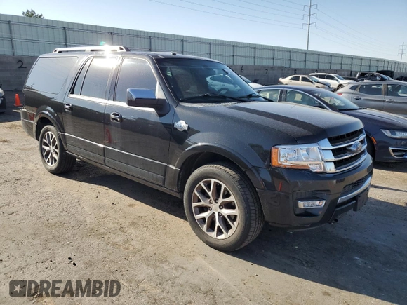 2015 Ford Expedition Max XLT with VIN 1FMJK1JT7FEF43088, listed as a Copart auction lot 64259455 with 135,522 mi miles and Salvage title. Bid and sale history available at DreamBid. Image 4.