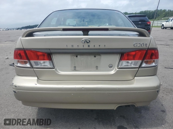 2001 Infiniti G20 Luxury z VIN JNKCP11A61T404490, wystawiony jako Copart lot #62502544 z przebiegiem 132 014 mil mil oraz Czysty tytuł • Clean title. Historia ofert i sprzedaży dostępna na DreamBid. Obrazek 6.