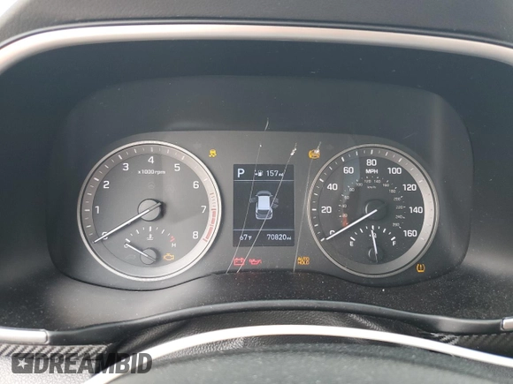 2020 Hyundai Tucson SE z VIN KM8J23A43LU084356, wystawiony jako Copart lot #58792365 z przebiegiem 70 820 mil mil oraz Szkoda całkowita • Salvage title. Historia ofert i sprzedaży dostępna na DreamBid. Obrazek 9.