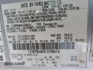 2012 Ford Mustang V6 Premium with VIN 1ZVBP8AM4C5248616, listed as a Copart auction lot 47781455 with 140,558 mi miles and Salvage Title. Bid and sale history available at carsss.com. Image 13.