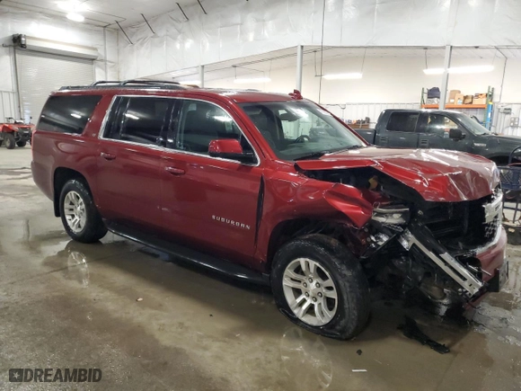 2017 Chevrolet Suburban LT with VIN 1GNSKHKC3HR221504, listed as a Copart auction lot 47999335 with 107,607 mi miles and Salvage Title. Bid and sale history available at carsss.com. Image 4.