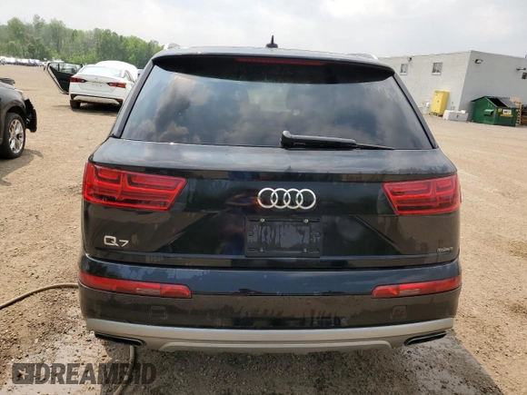 2019 Audi Q7 Premium Plus with VIN WA1LHAF74KD037106, listed as a Copart auction lot 59016685 with 85,467 mi miles and Salvage title. Bid and sale history available at DreamBid. Image 6.