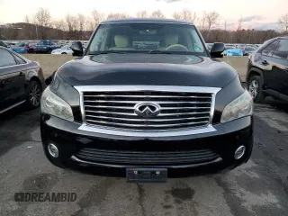 2012 Infiniti QX56 7-passenger with VIN JN8AZ2NE1C9015556, listed as a Copart auction lot 81671054 with 158,247 mi miles and Salvage Title. Bid and sale history available at carsss.com. Image 5.