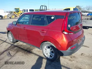 2021 Kia Soul LX with VIN KNDJ23AU0M7749363, listed as a IAAI auction lot 41457438 with 38,129 mi miles. Bid and sale history available at carsss.com. Image 3.