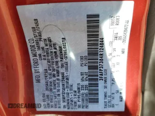 2004 Ford Focus ZX5 z VIN 3FAFP37384R124844, wystawiony jako Copart lot #69492924 z przebiegiem 155 129 mil mil oraz Szkoda całkowita • Salvage title. Historia ofert i sprzedaży dostępna na DreamBid. Obrazek 12.