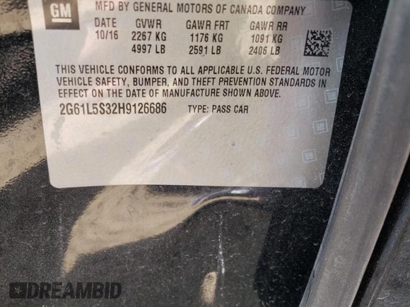 2017 Cadillac XTS with VIN 2G61L5S32H9126686, listed as a Copart auction lot 67940624 with 41,510 mi miles and Salvage Title. Bid and sale history available at DreamBid. Image 12.